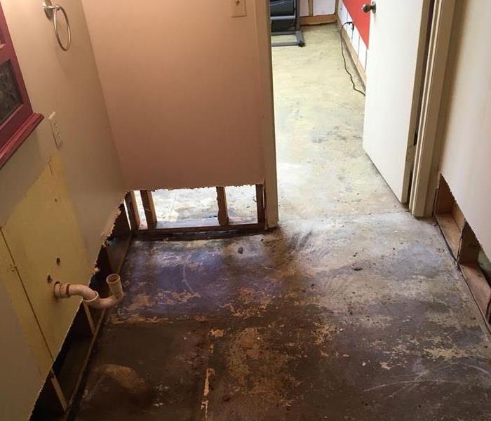 Bathroom cleaned from raw sewage