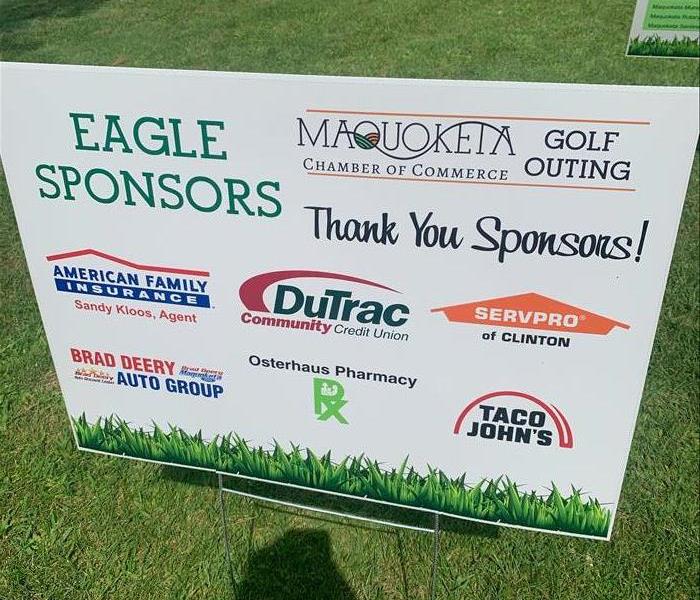 Sponsor sign at the Maquoketa Golf Outing